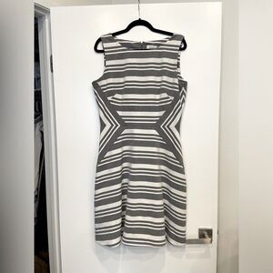 Calvin Klein Striped Sleeveless Dress - Size 12 - EUC